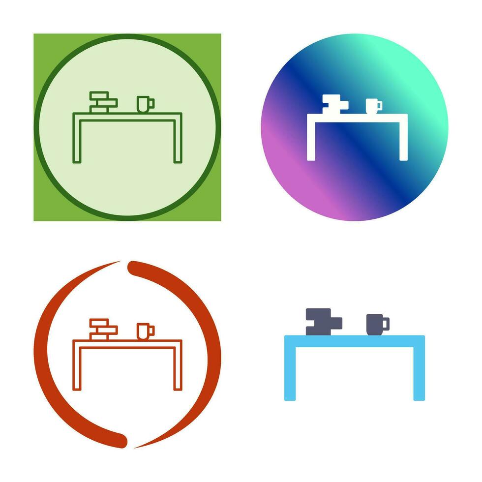 Unique Study Desk Vector Icon