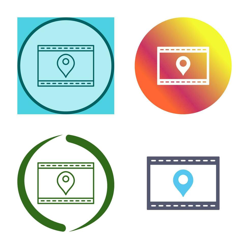 Unique Location Web Advertising Vector Icon