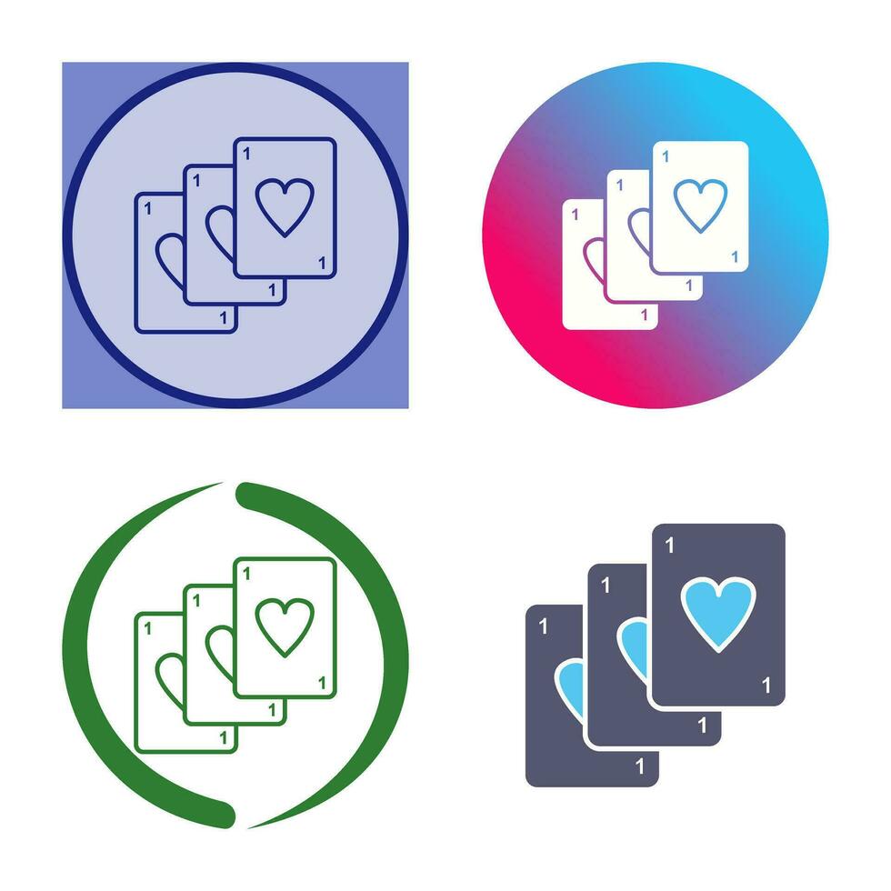 Unique Deck of Cards Vector Icon