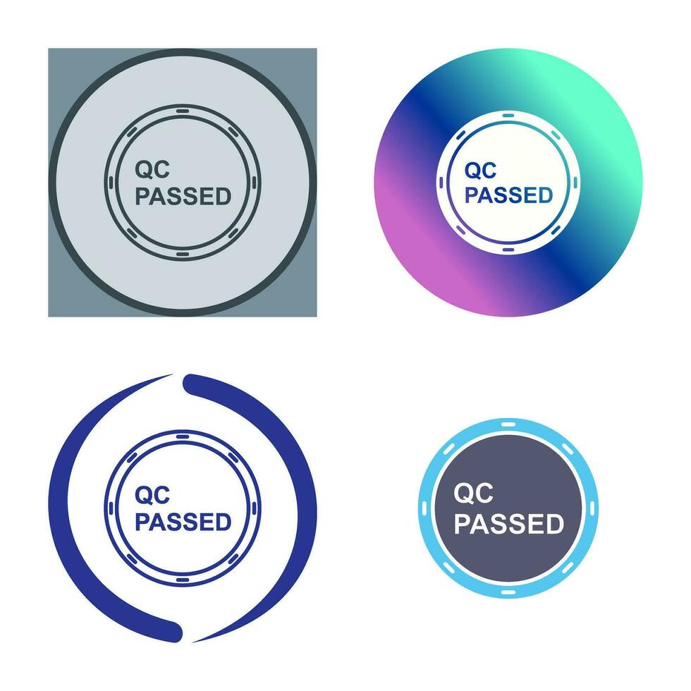 Unique QC Passed Vector Icon