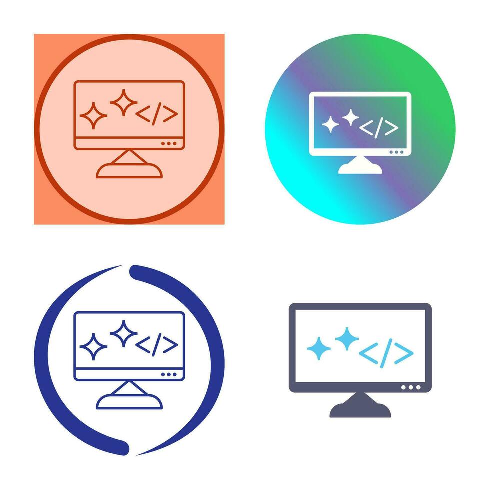 Unique Clean Code Vector Icon