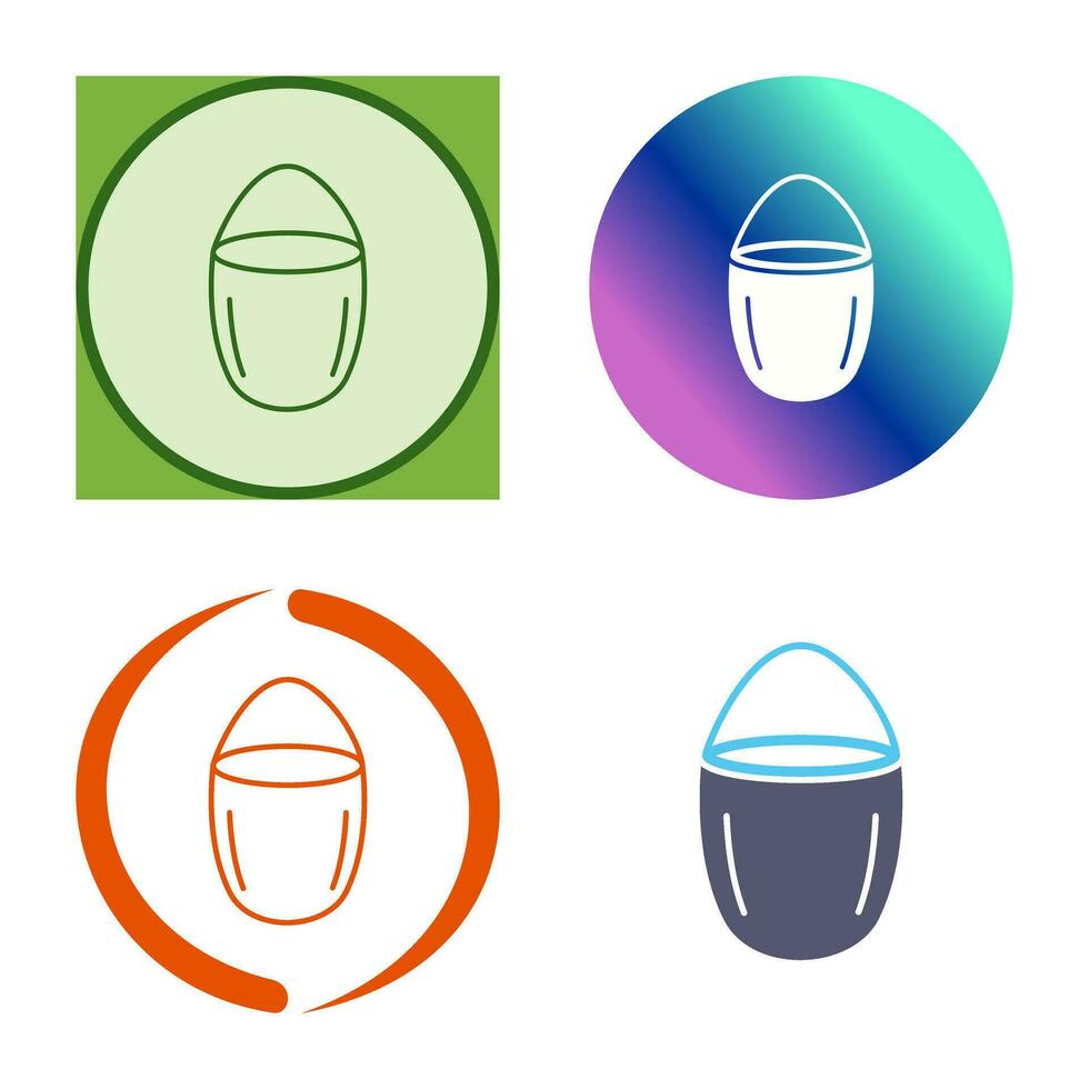 Unique Water Bucket Vector Icon