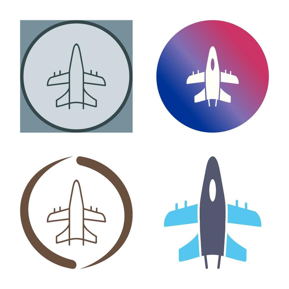 icono de vector de avión militar