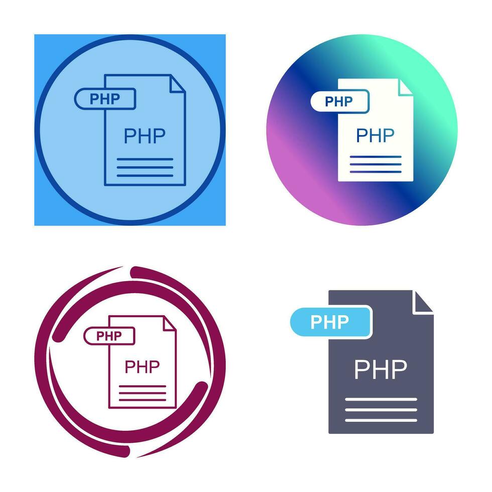 icono de vector de php