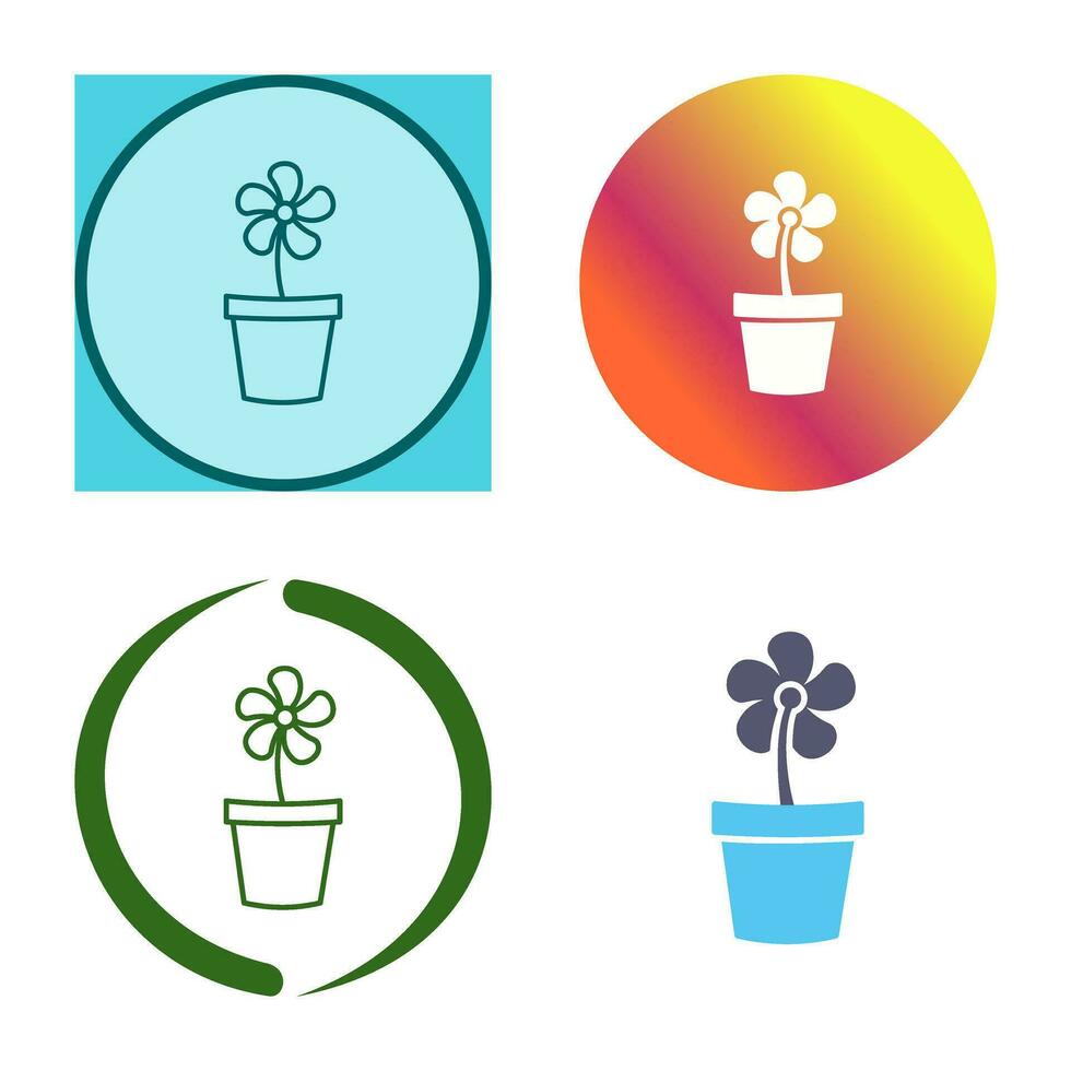 Flower Pot Vector Icon