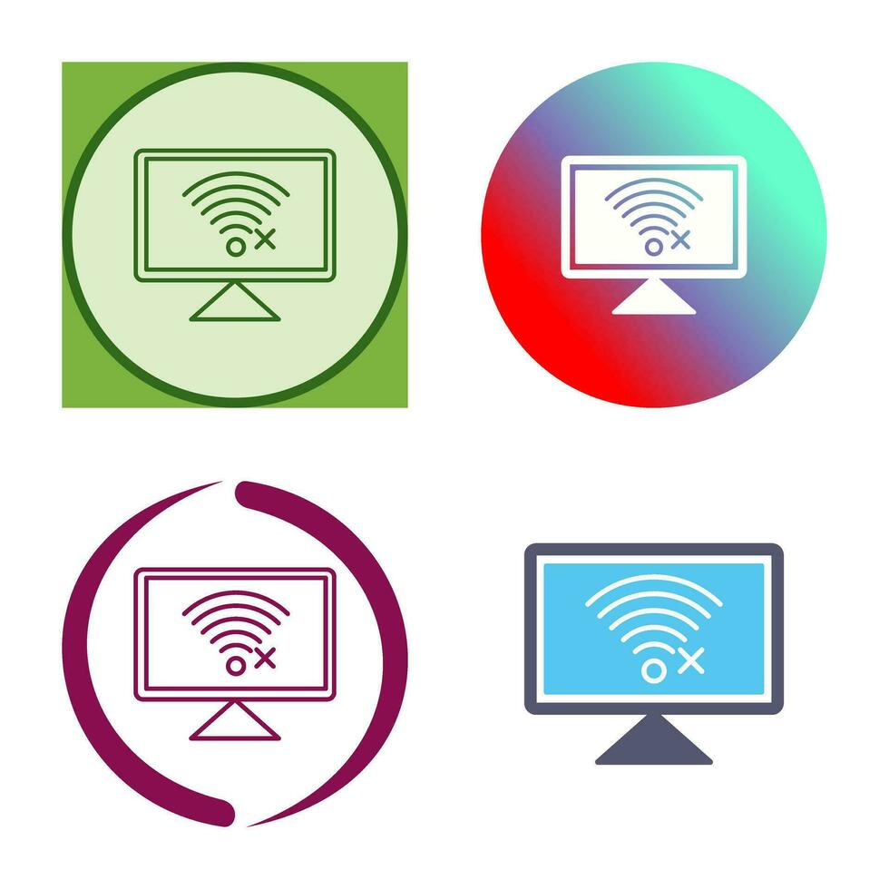 Disconnected Network Vector Icon