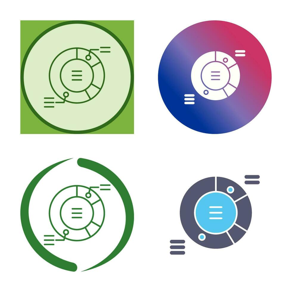 icono de vector de gráfico circular