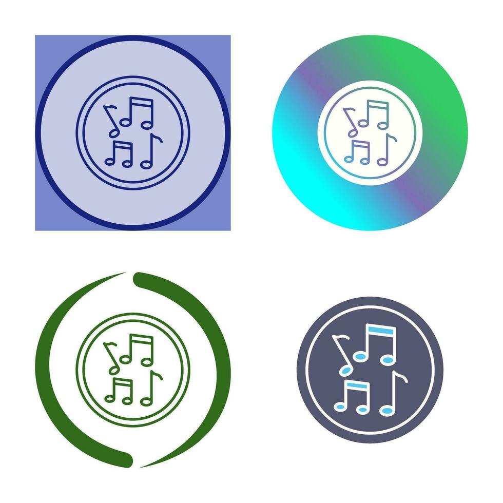 icono de vector de notas musicales