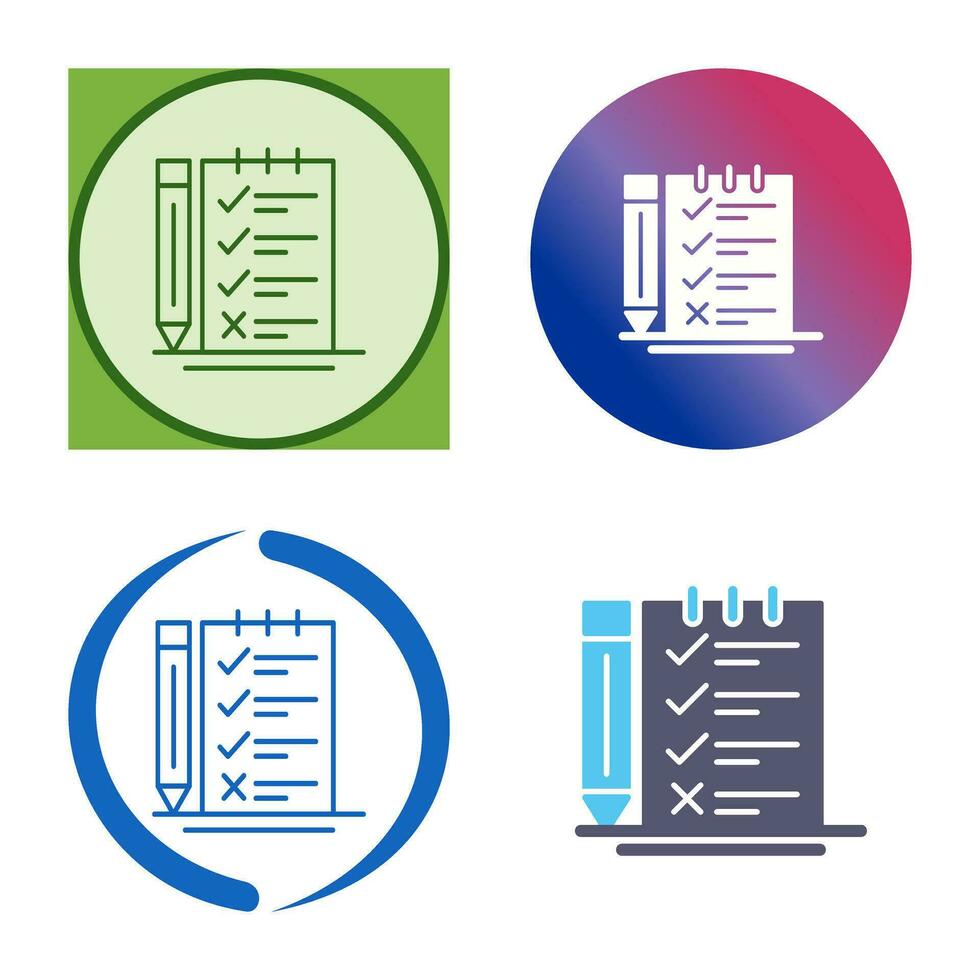 Survey Checklist Vector Icon