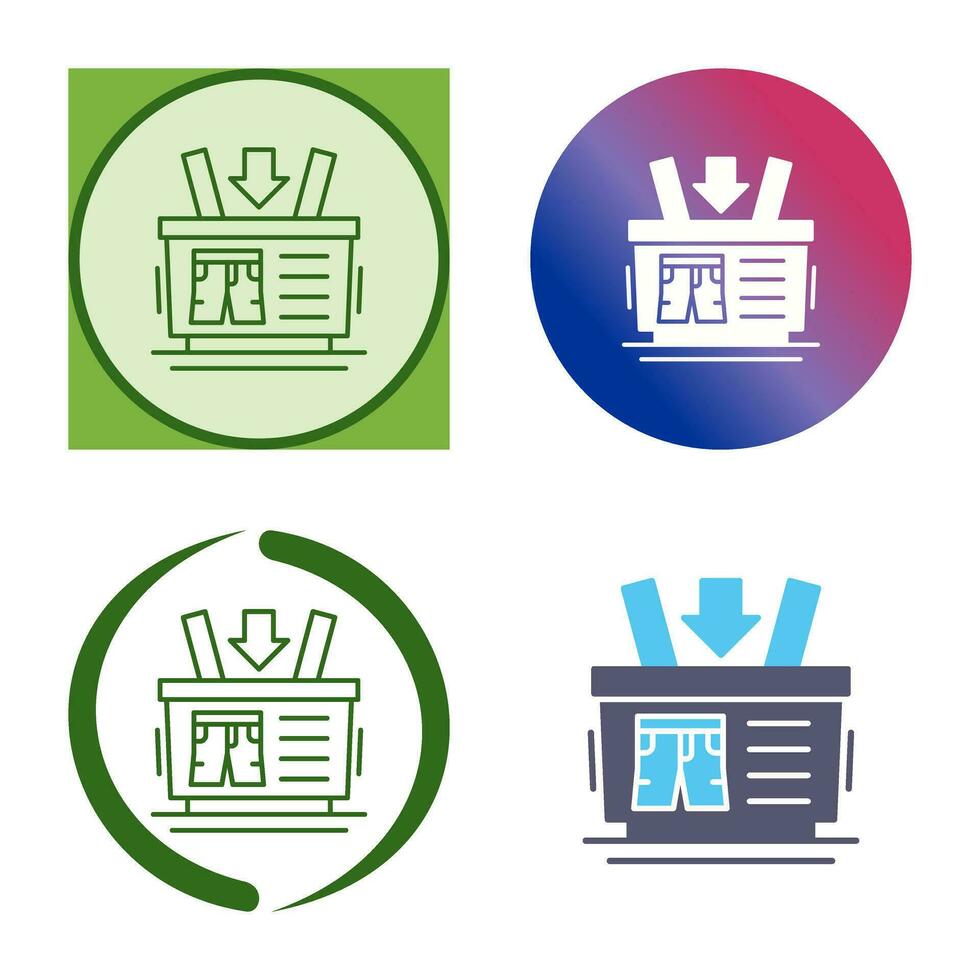 Shopping Basket Vector Icon