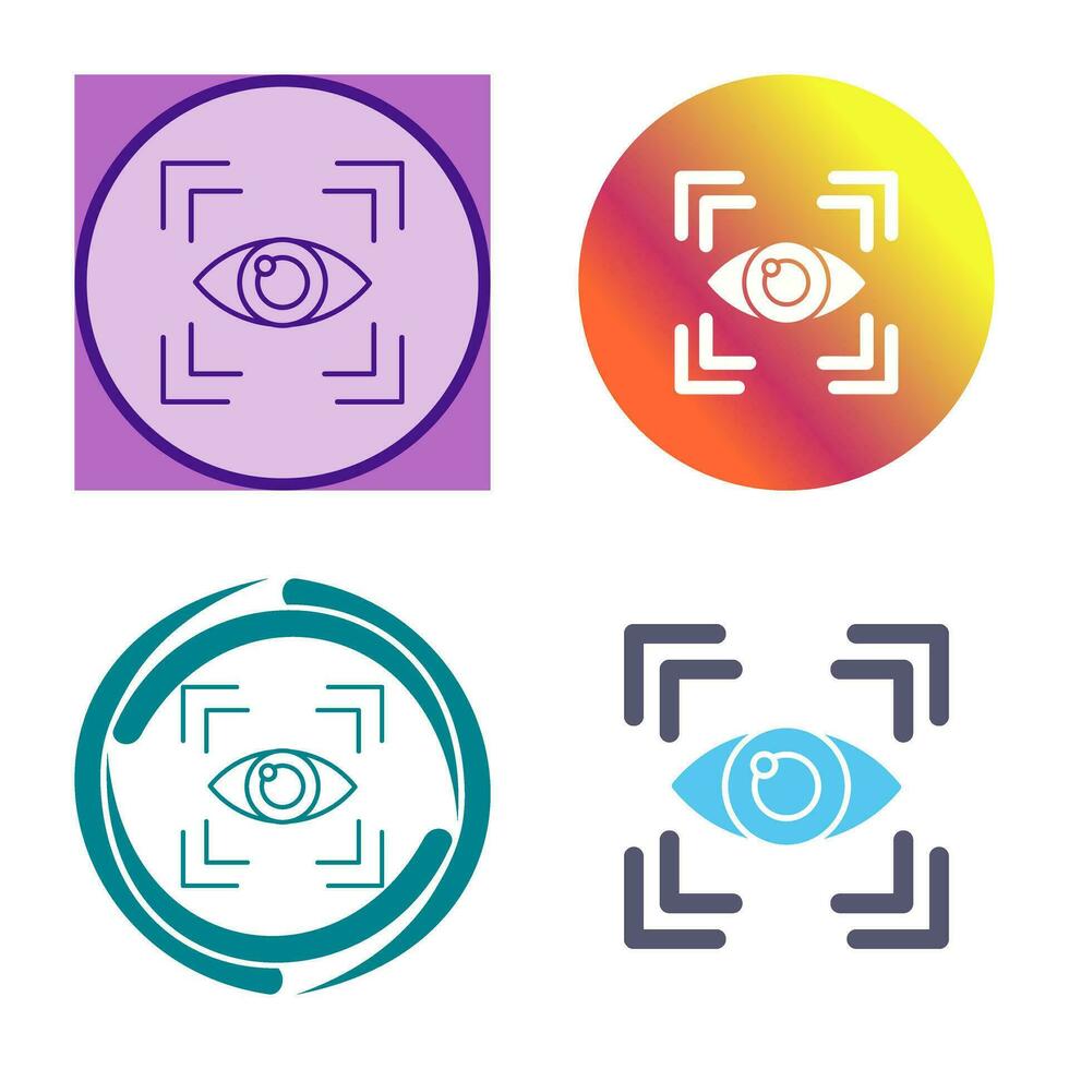 icono de vector de exploración ocular