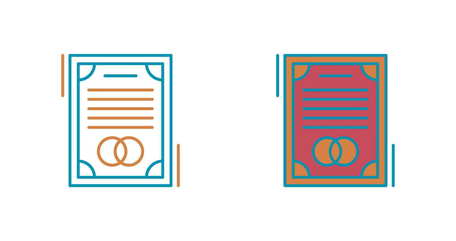 Wedding Contract Vector Icon