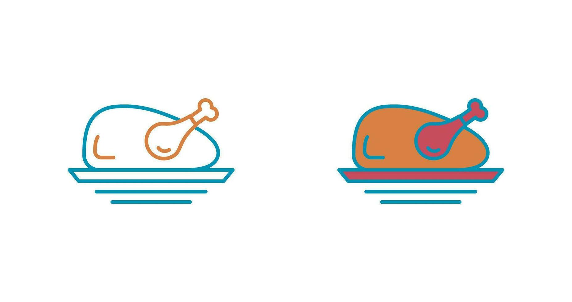 icono de vector de pollo