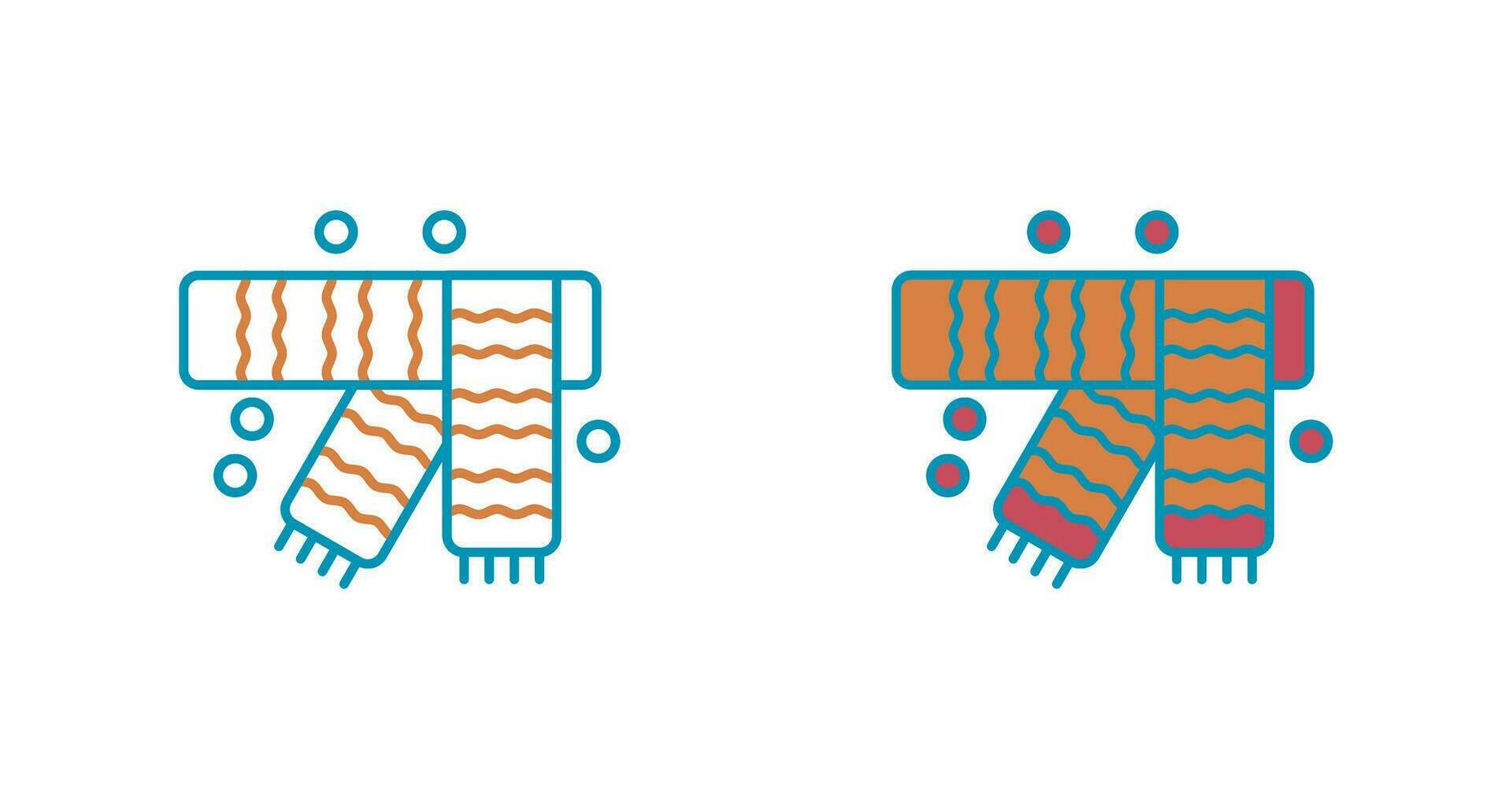 Winter Scarf Vector Icon