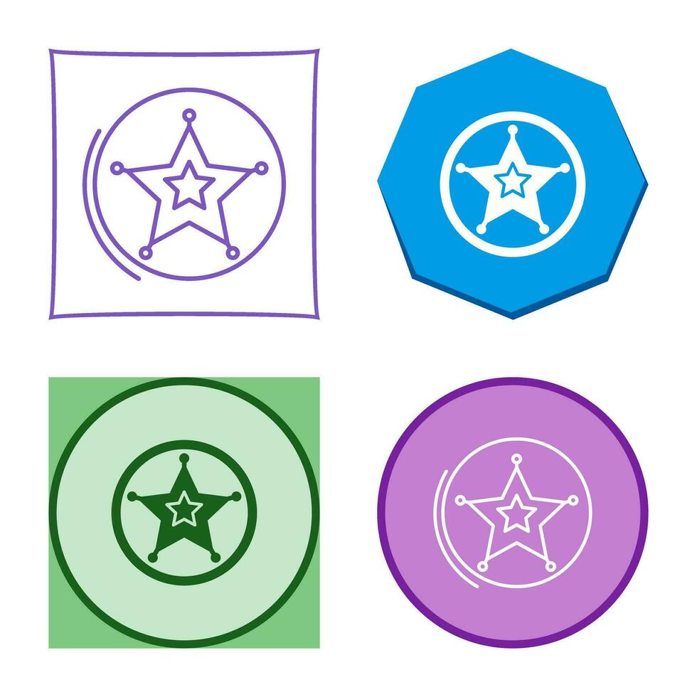 Sheriff Badge Vector Icon