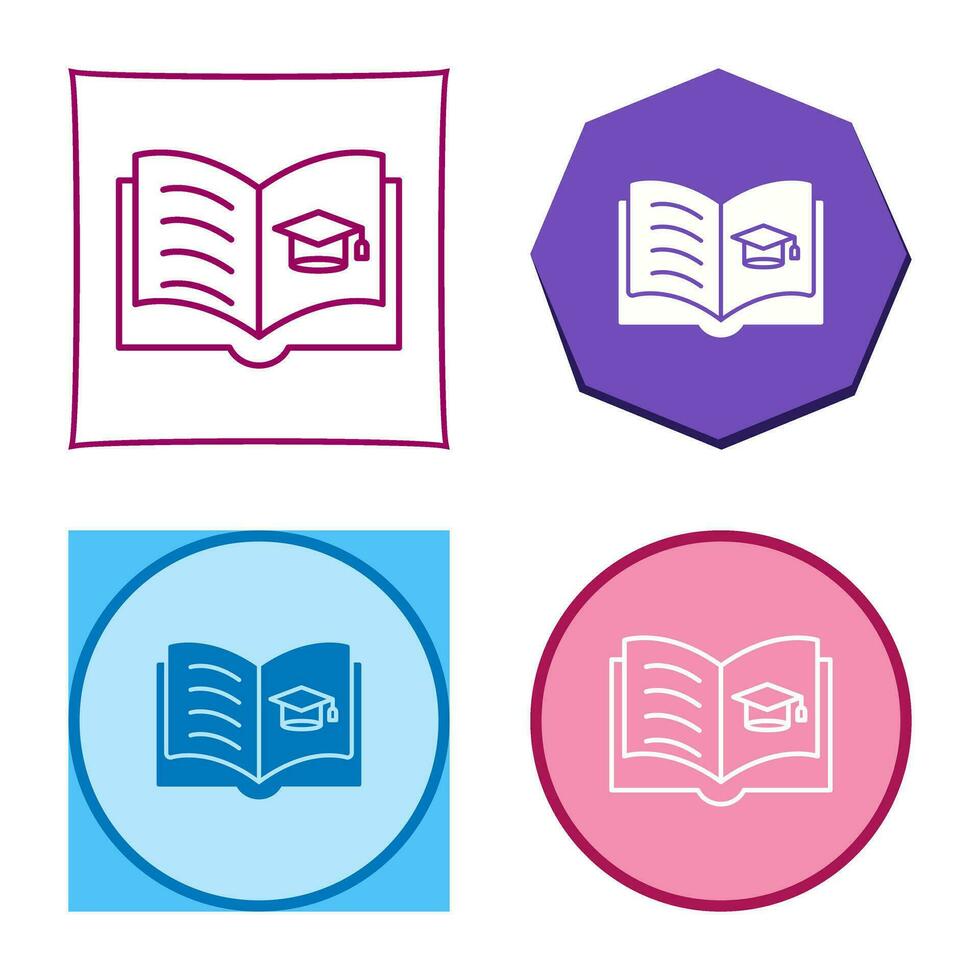 icono de vector de libro abierto