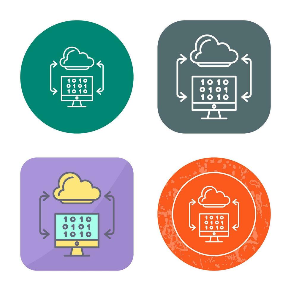 Cloud Coding Vector Icon