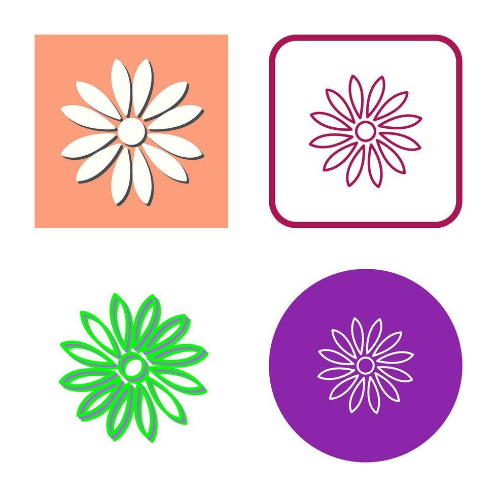 Unique Flower Vector Icon