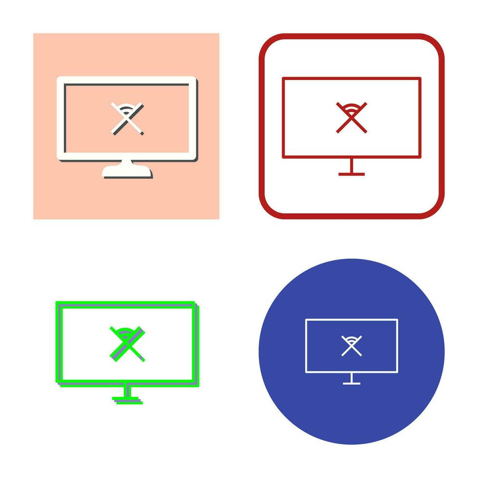Unique Disconnected Network Vector Icon