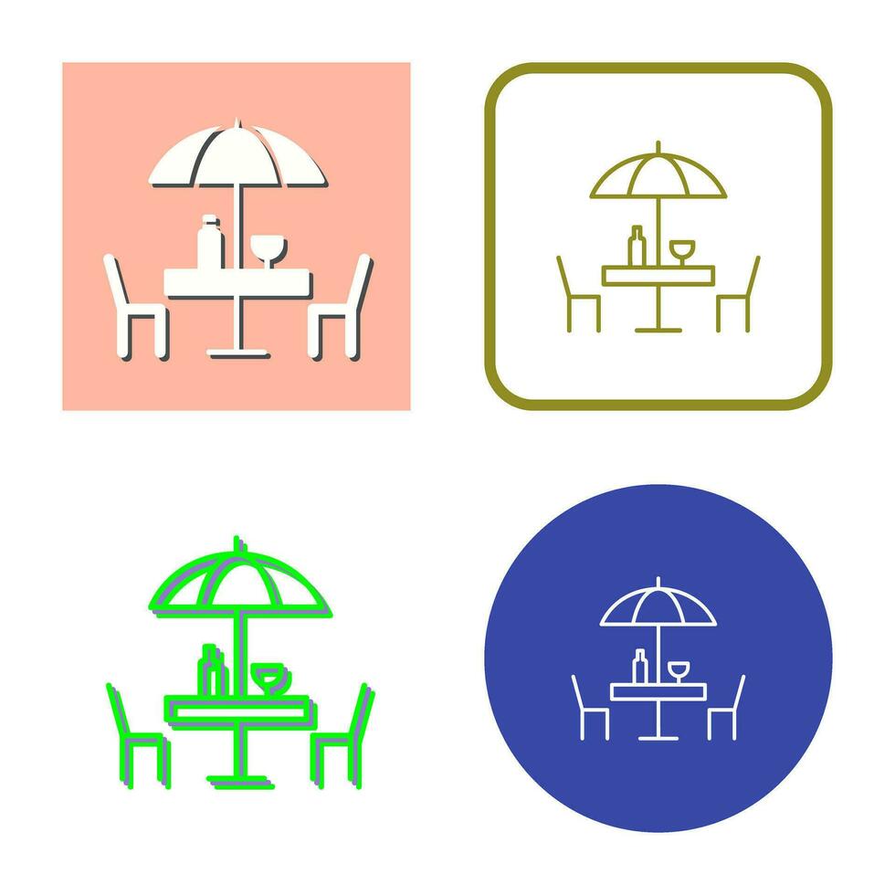 Unique Cafe Table Vector Icon