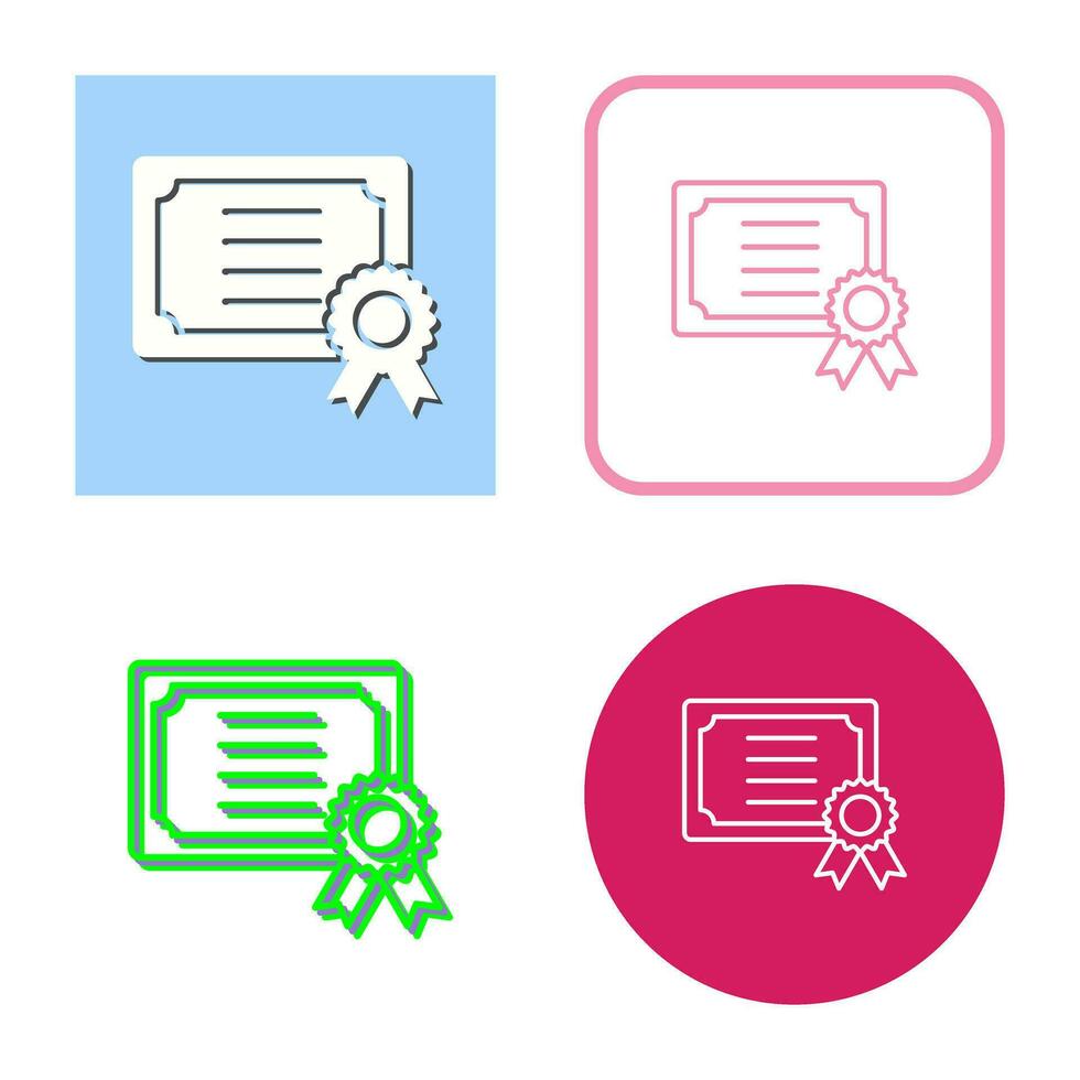 Certificate Vector Icon