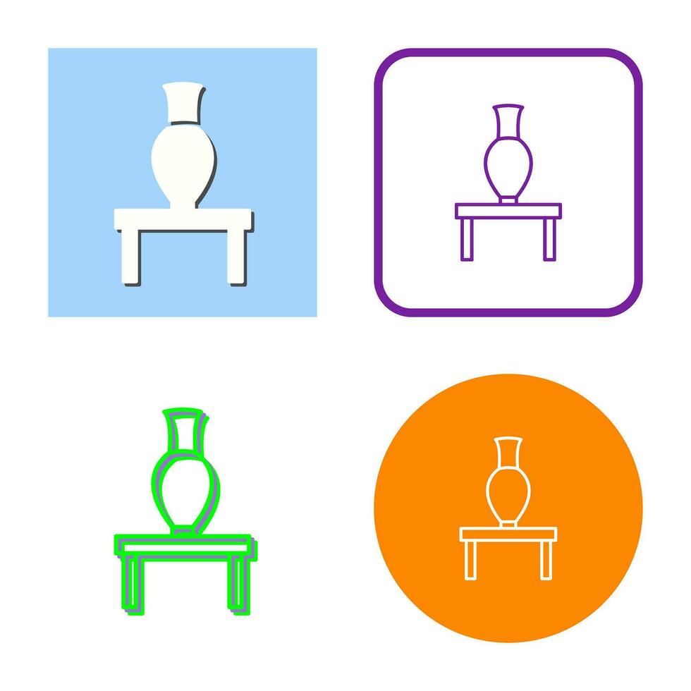 Vase Exhibit Vector Icon
