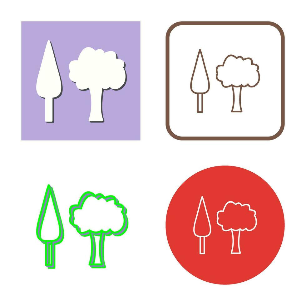 icono de vector de árboles