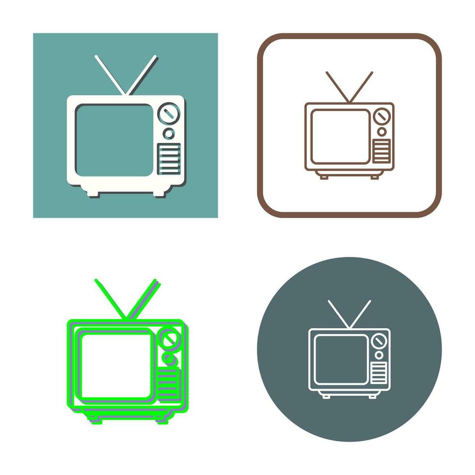 icono de vector de transmisión de televisión