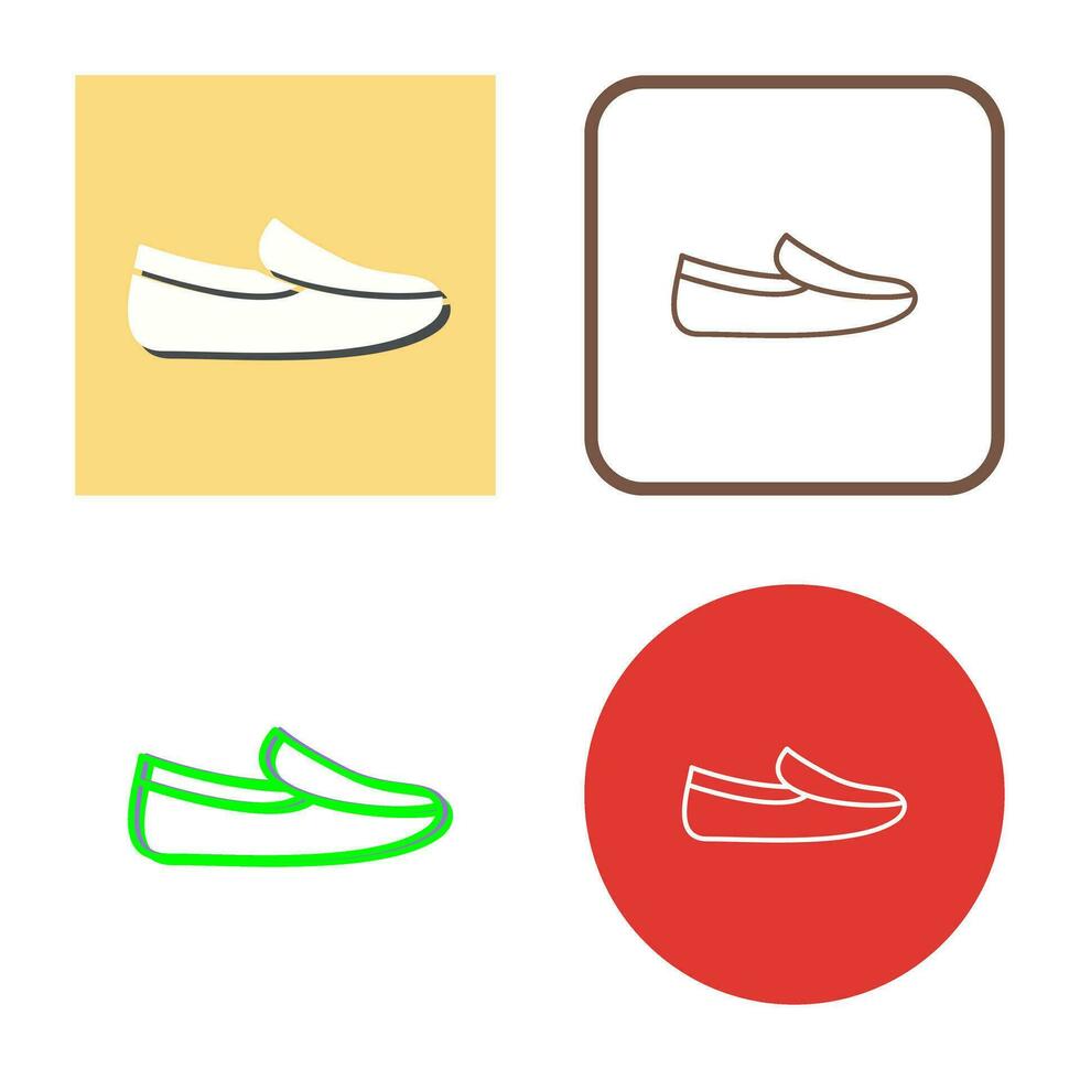 icono de vector de mocasines de hombres