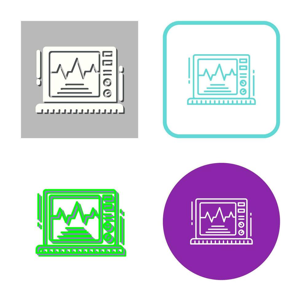 icono de vector de monitor de electrocardiograma