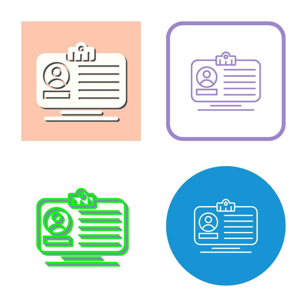 Id Card Vector Icon