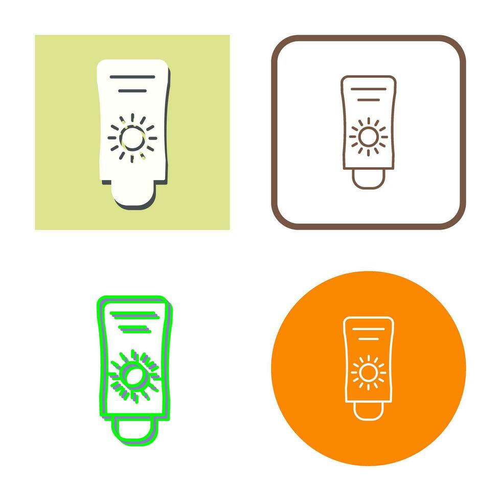 Sun Cream Vector Icon