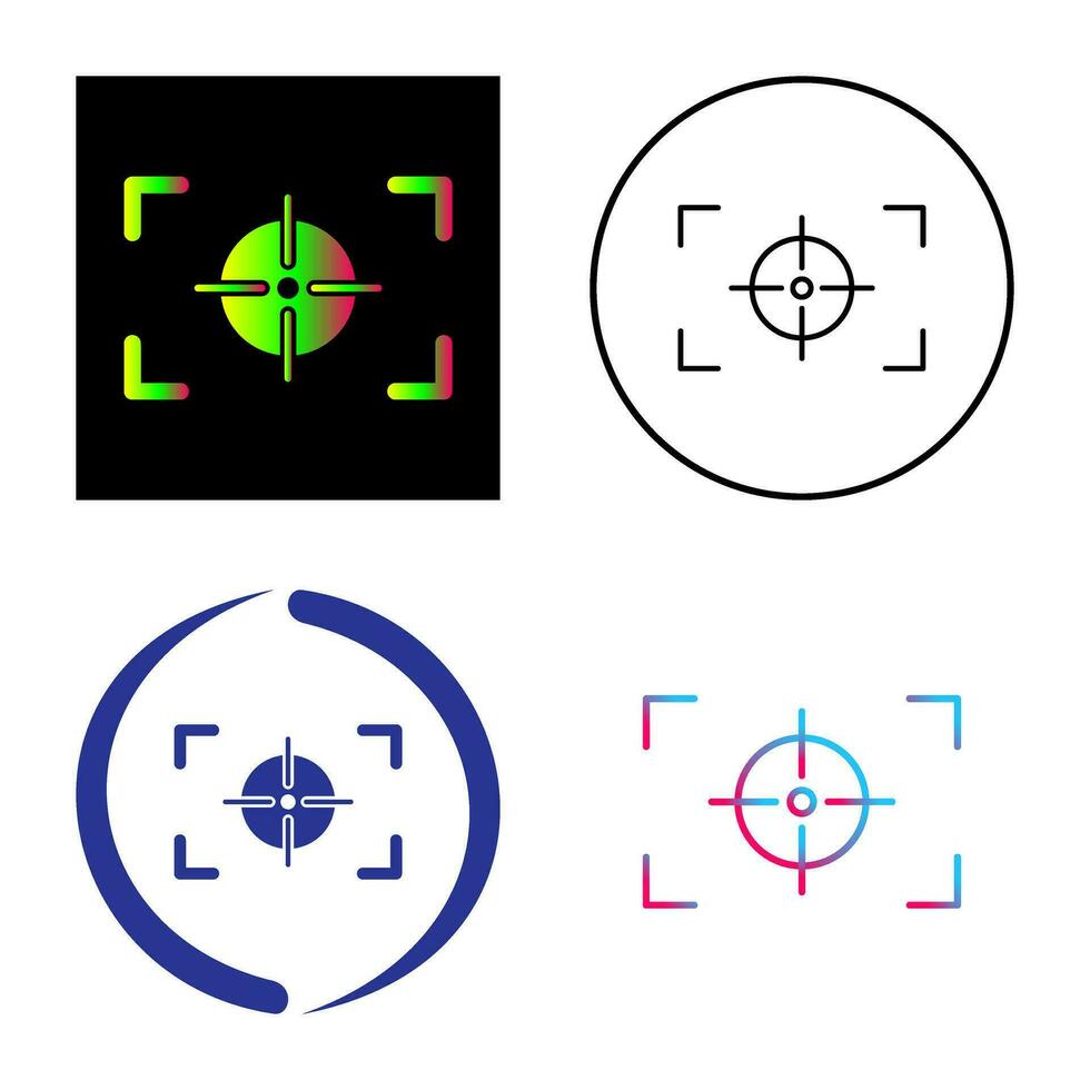 Unique Focus Horizontal Vector Icon