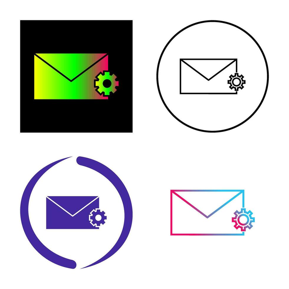 Unique Message Settings Vector Icon