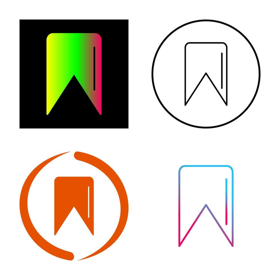 Unique Bookmark Vector Icon