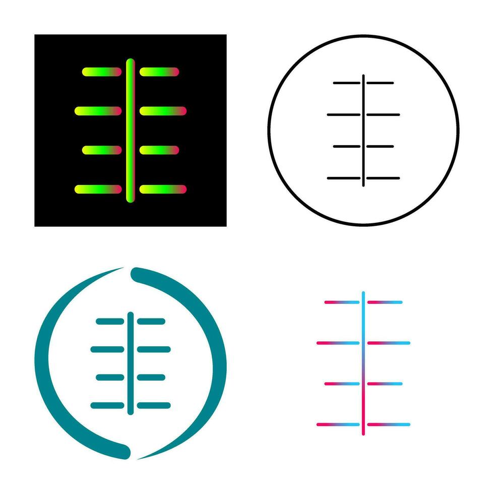 Unique Center Align Vector Icon