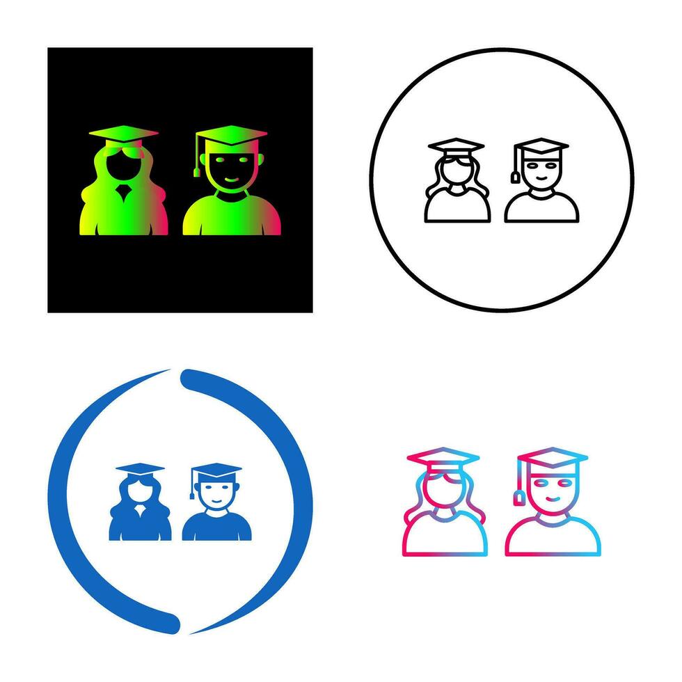 Unique Graduates Vector Icon