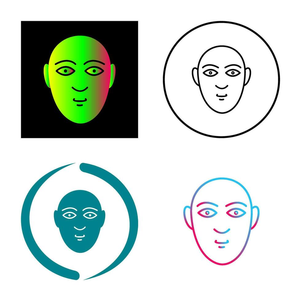 icono de vector de rostro humano