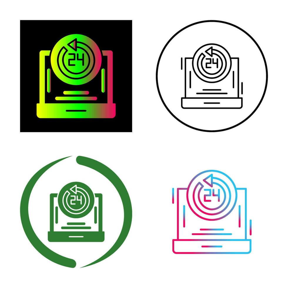24h Support Vector Icon