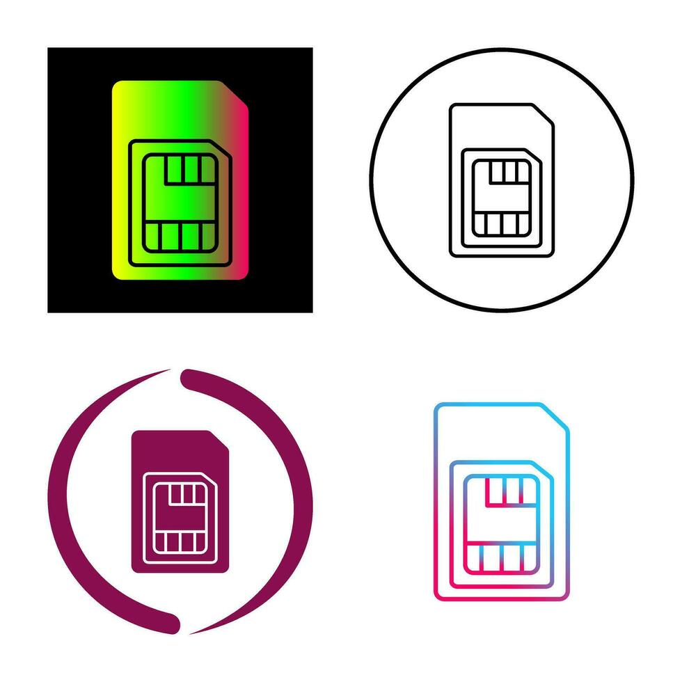 Sim Card Vector Icon