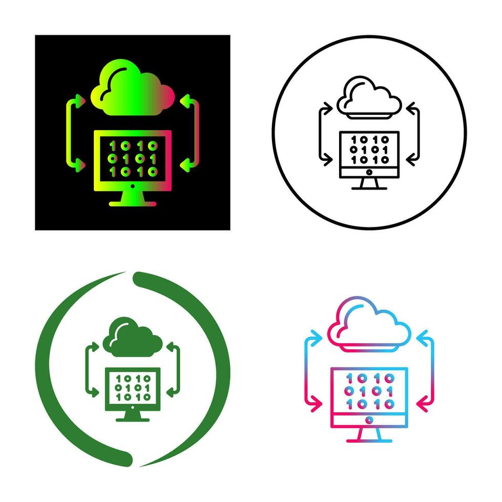 Cloud Coding Vector Icon