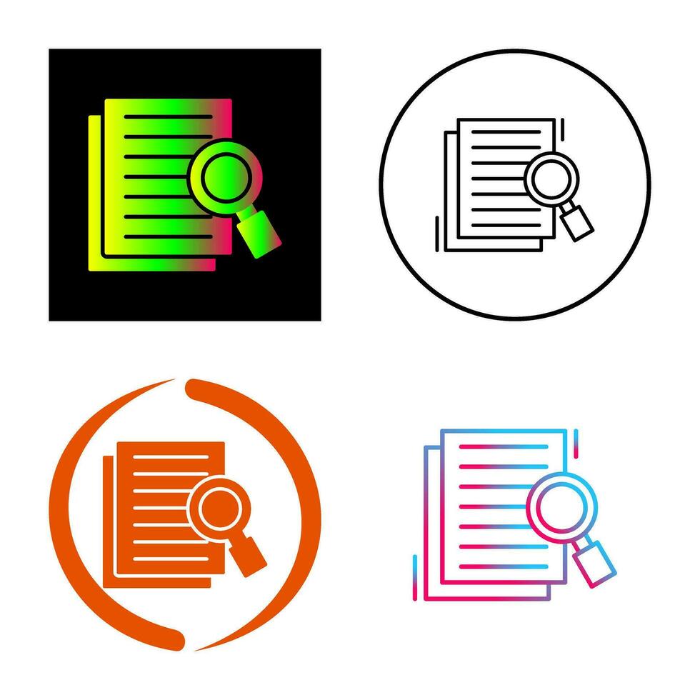Details Looking Vector Icon