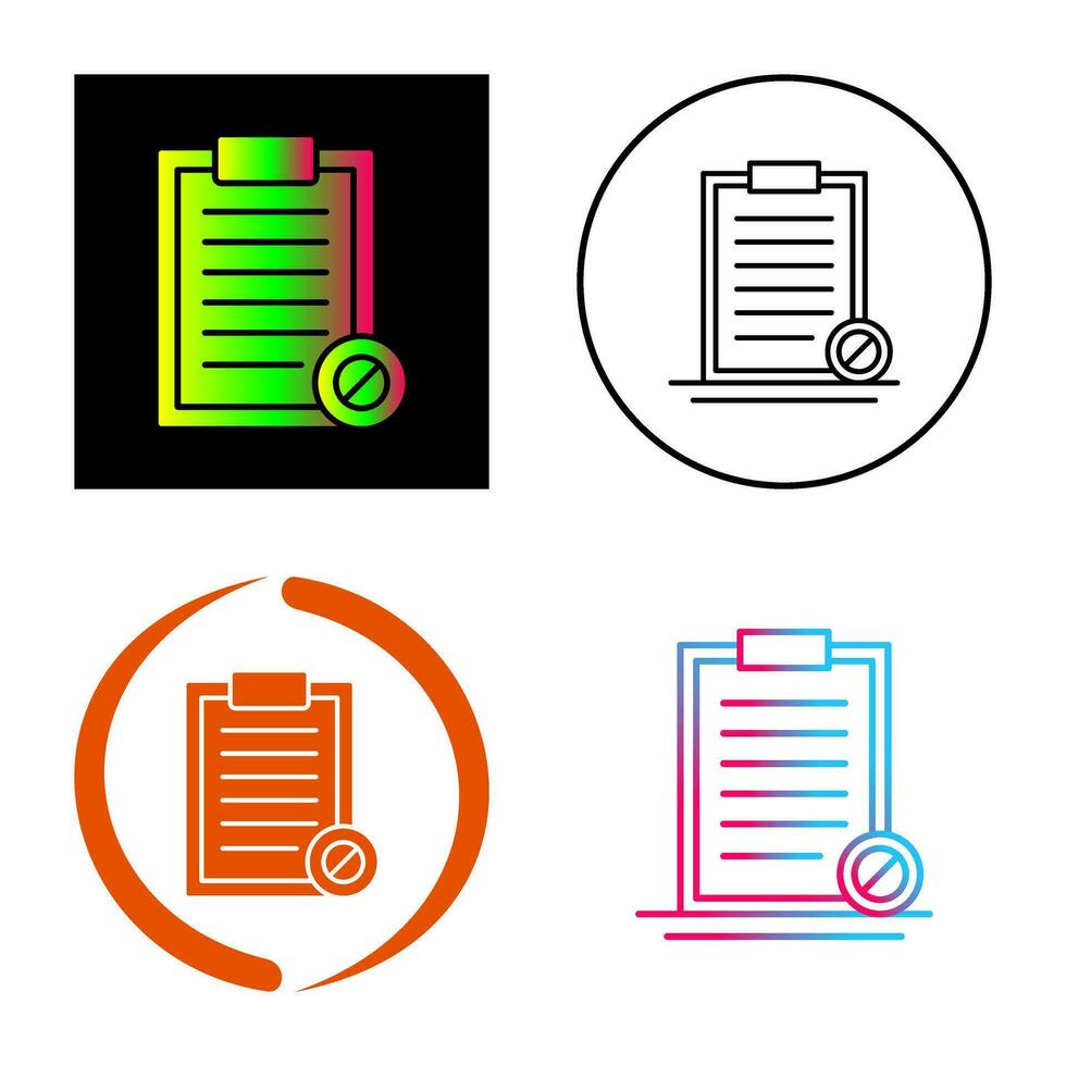 Prohibition Vector Icon