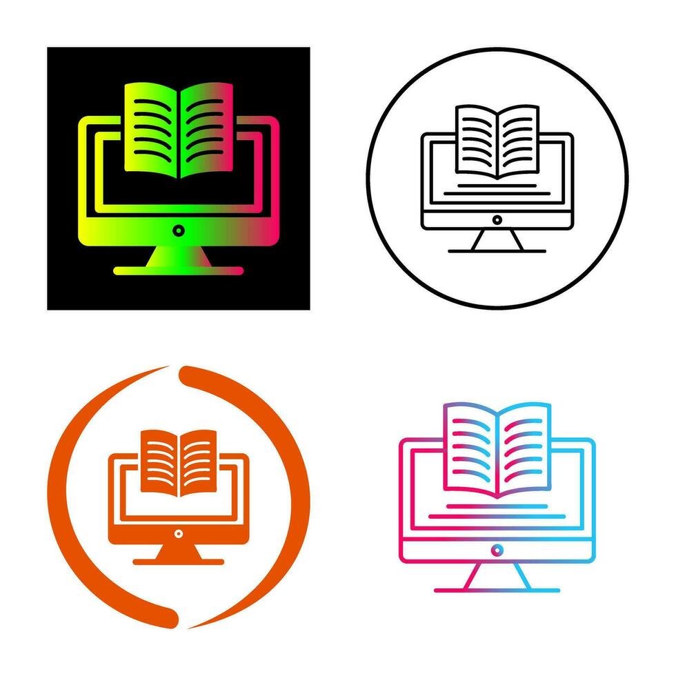 Digital Learning Vector Icon