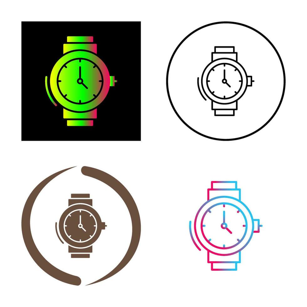 icono de vector de reloj de pulsera