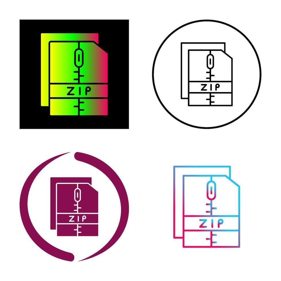 Zip File Vector Icon