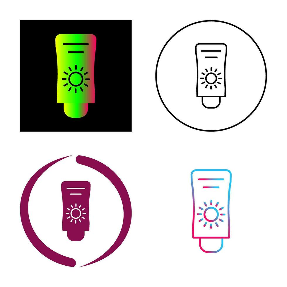Sun Cream Vector Icon