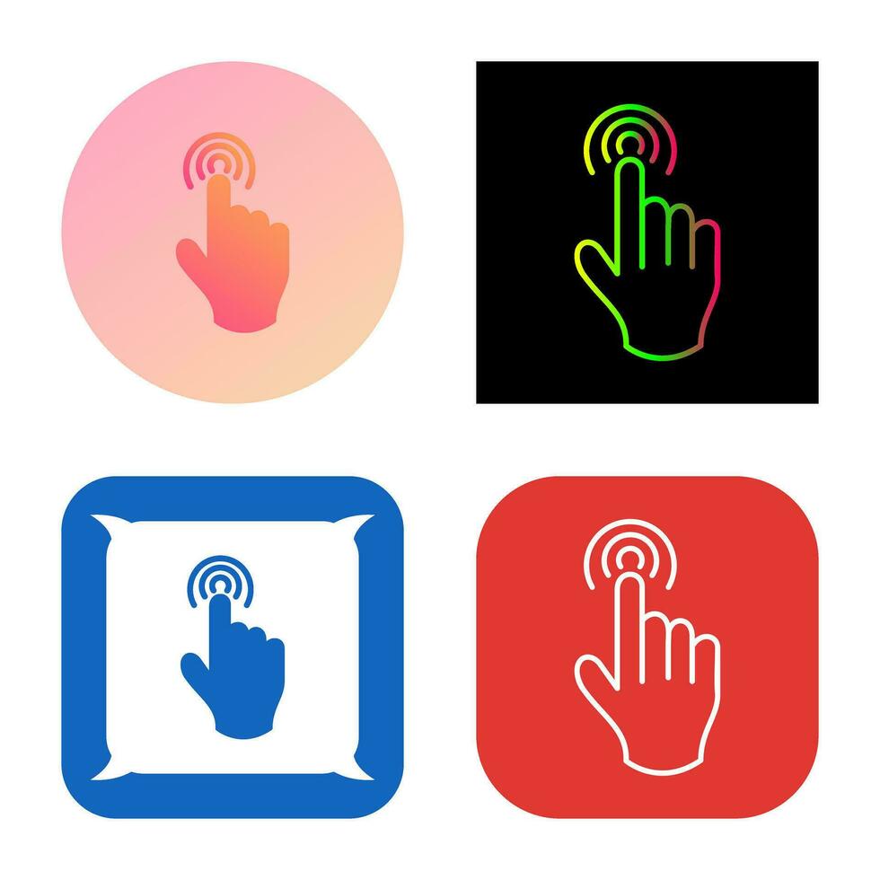 Danger of Hand Press Vector Icon