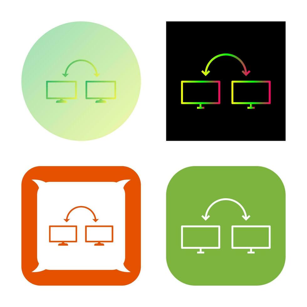 Unique Connected Systems Vector Icon