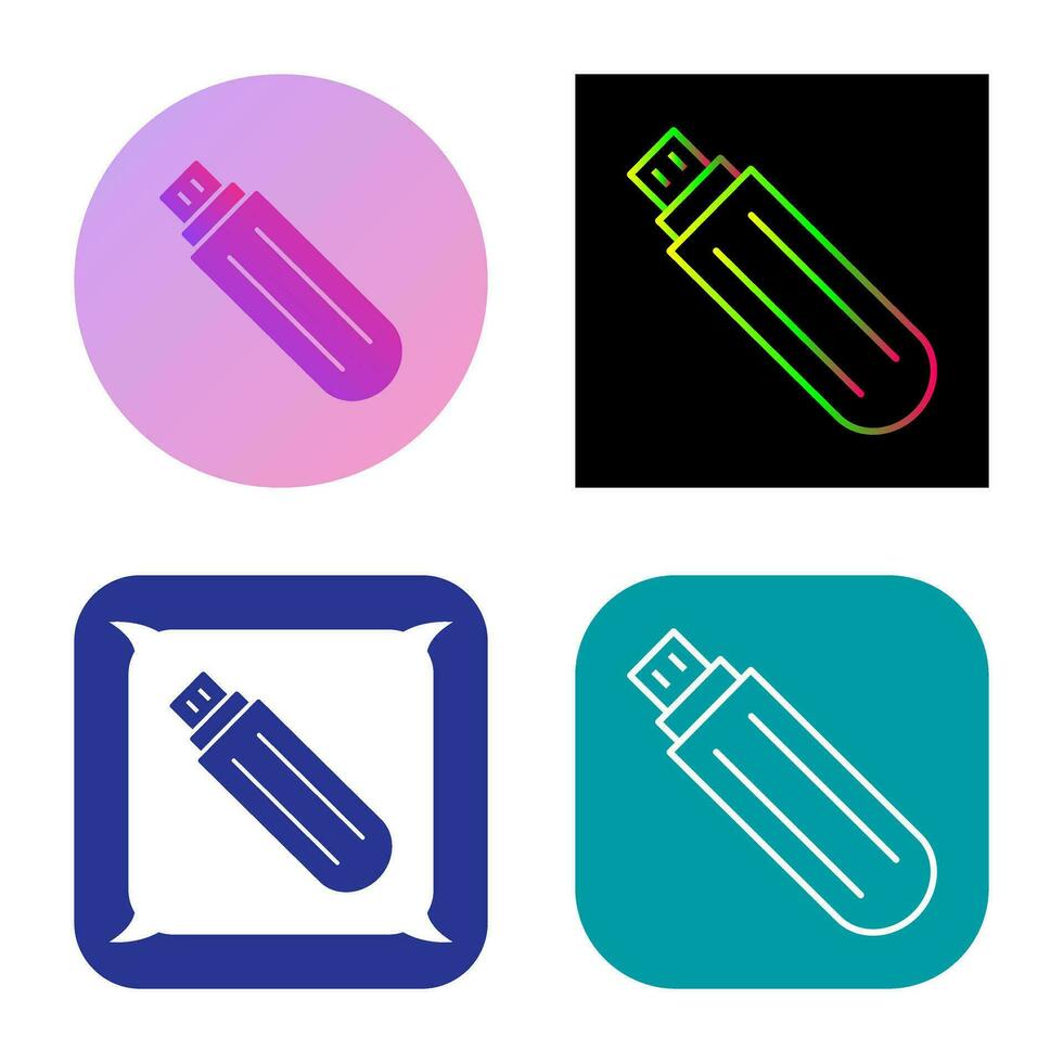 Unique USB Drive Vector Icon